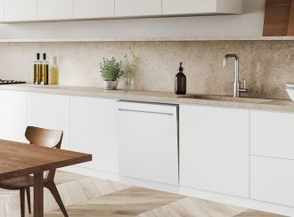 Integrated dishwasher content block