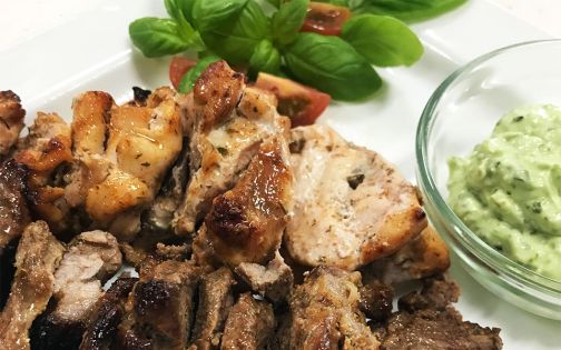 Rotisserie Marinated Chicken and Lamb